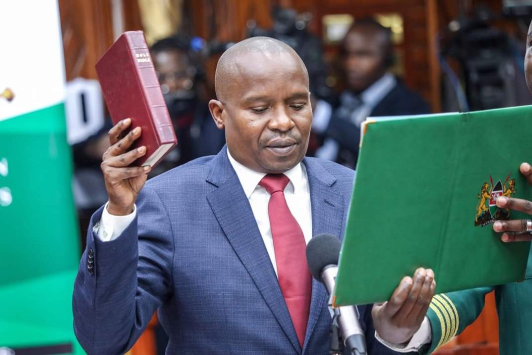 Finally, the last laugh as Prof Kindiki is sworn in as Deputy President. Deputy President Kithure Kindiki taking oath
