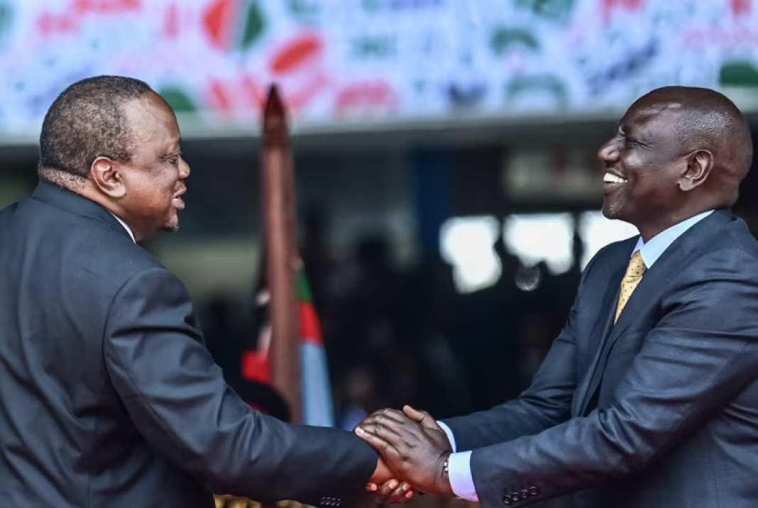 Former President Uhuru Kenyatta and President William Ruto
