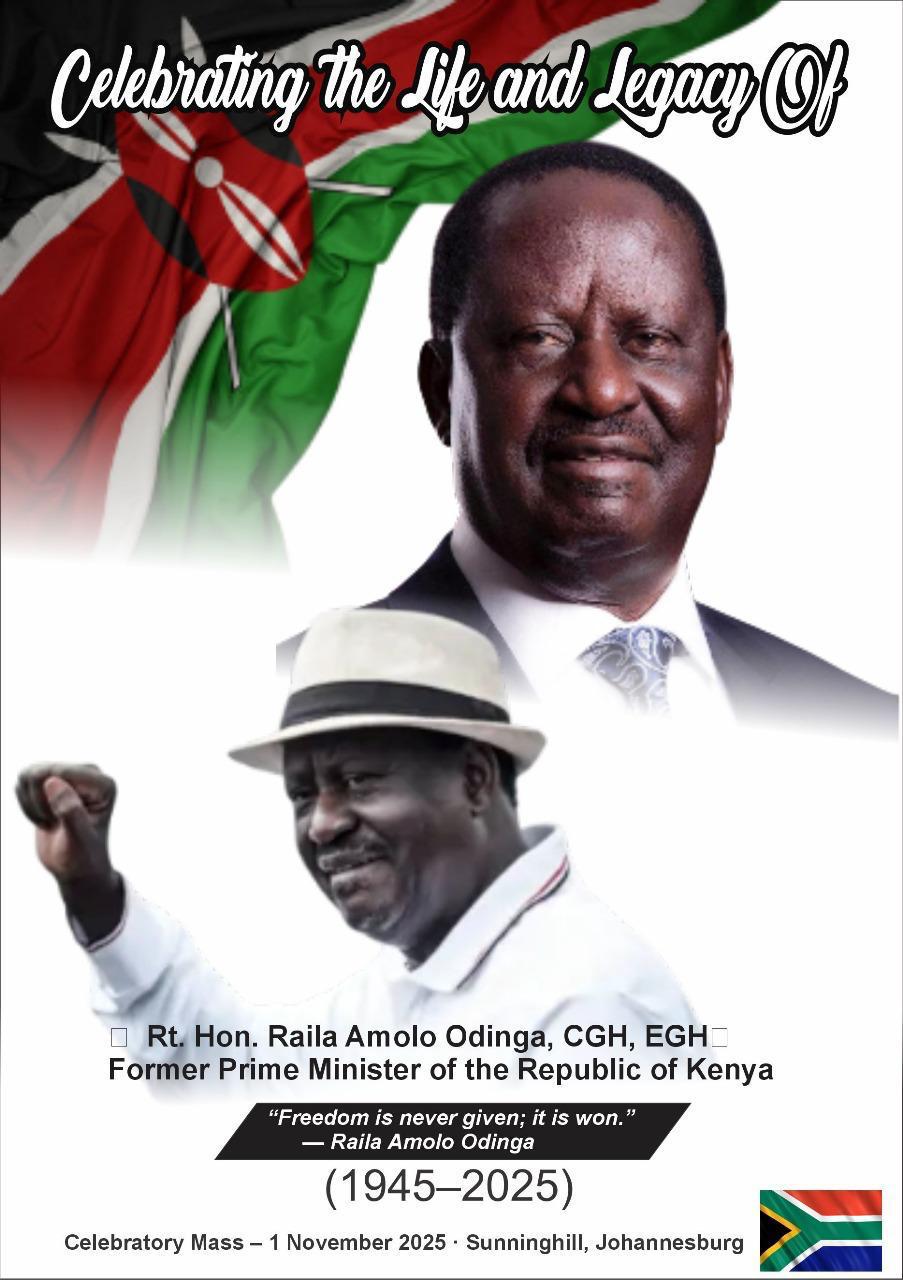 🇿🇦 South Africa Honours Kenya’s Raila Odinga: A Pan-African Covenant of Conscience and Courage 🇿🇦 South Africa Honours Kenya’s Raila Odinga: A Pan-African Covenant of Conscience and Courage