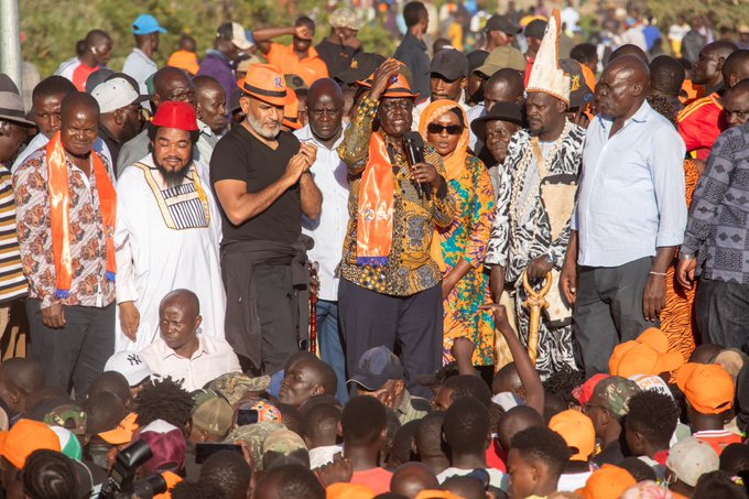 False start, chaos, confusion marked ODM coalition rally as Oburu drops traditional leadership head gear False start, chaos, confusion marked ODM coalition rally as Oburu drops traditional leadership head gear
